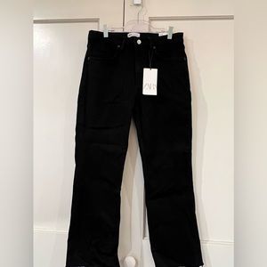 Zara Mid-Rise Cropped Black Denim